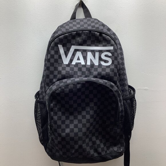 VANS Off the Wall BLACK GRAY Checkerboard Backpack Old School 20” X 12” - Picture 1 of 9